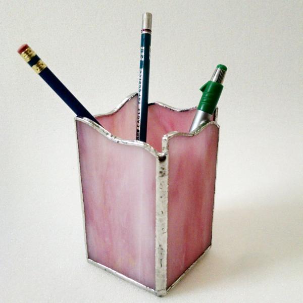 Stained Glass Pencil Holder / Candle Holder, Custom Colors Available