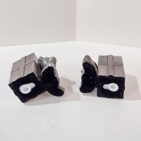 Vintage Pewter Teddy Bear and Present Box Salt and Pepper Shaker Set