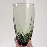 Vintage Anchor Hocking Central Park Ivy Green Iced Tea Glasses, Set of Four