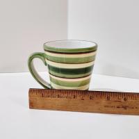Vintage Dansk Lime Twist Coffee Tea Ceramic Mugs, Set of Two