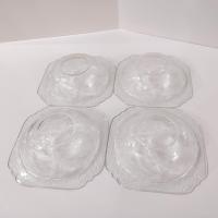 Vintage Indiana Glass Madrid Recollection Cereal Bowls, Set of Four, Pressed Glass Serving Bowls
