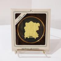Vintage Hallmark Norman Rockwell Caught Napping 1984 Cameo Christmas Tree Ornament with Original Box