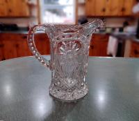 Vintage Clear Pressed Glass Pitcher, Imperial Glass Mayflower 678 Pattern Design, Large 48 Ounce Capacity Pitcher