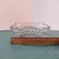 Antique Square Berry Bowl,  Adams and Company Plume Pattern Fruit Bowl / Centerpiece Bowl