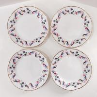 Vintage Royal Tara Raphoe Salad Plates, Set of Four, Irish Bone China