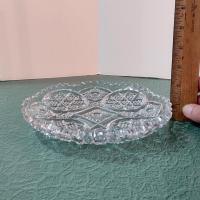 Imperial Glass Nucut Sawtooth Edge Serving Dish, Antique Relish Tray