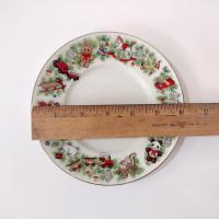 Vintage Marine Foundation Toys for Tots Flat Tea Cups and Saucers, Set of Four, Toy Shop Christmas Tea Set
