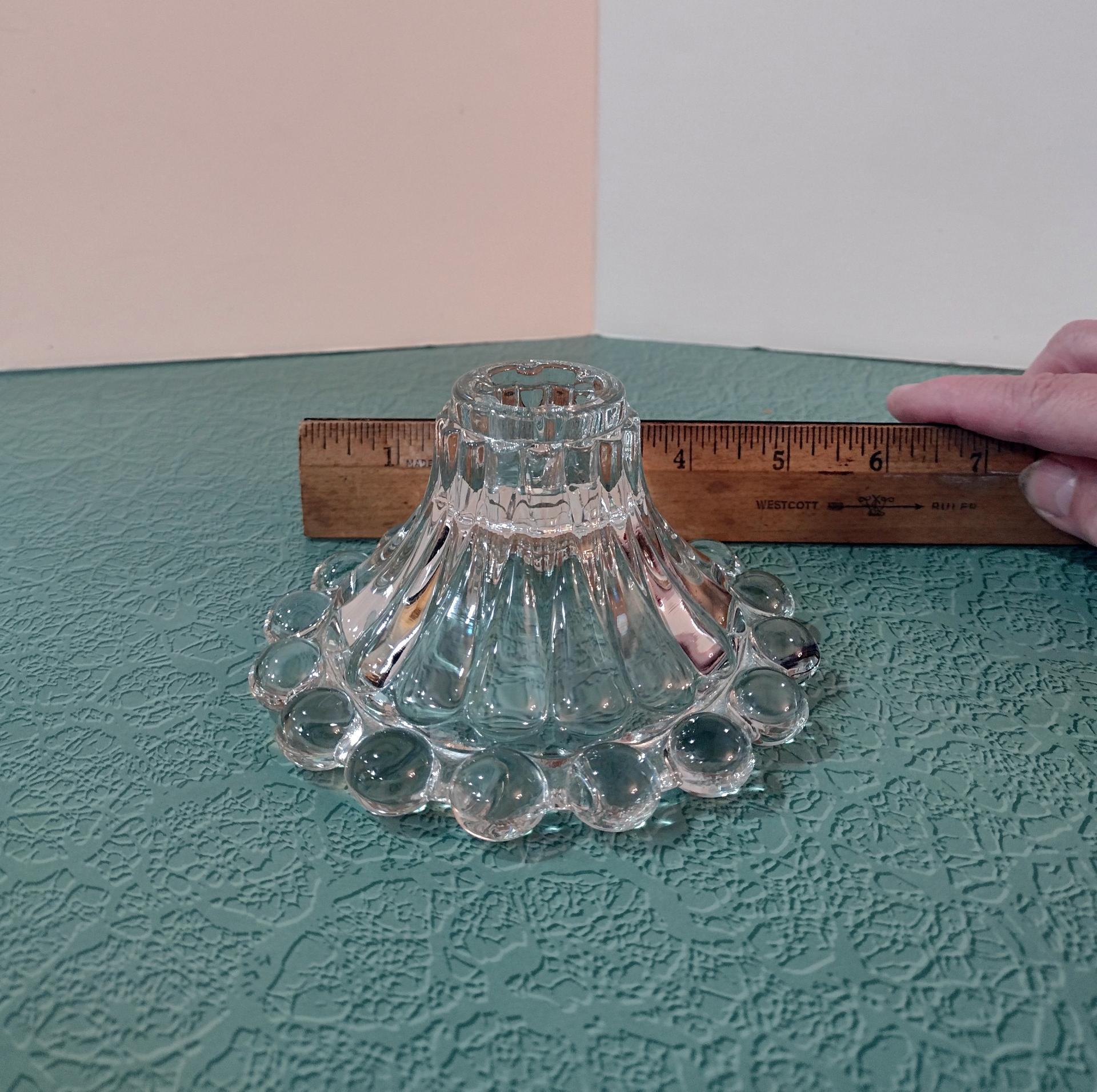 Vintage Anchor Hocking Berwick Boopie Glass Candle Holder