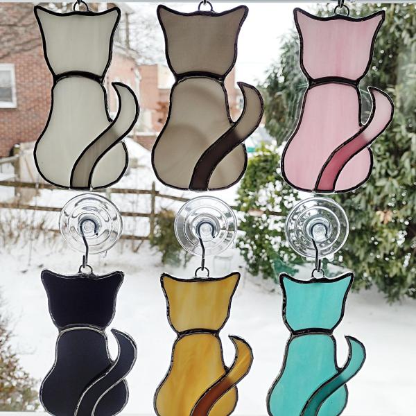 Stained Glass Cat Suncatcher