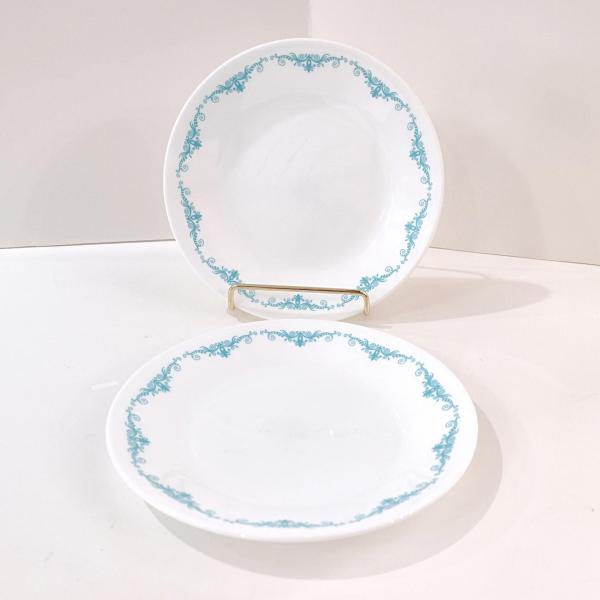  Vintage Corelle Garden Lace Bread Appetizer Snack Plates, Set of 2