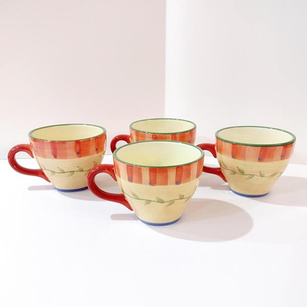 Vintage Pfaltzgraff Napoli Ceramic Mugs, Set of Four
