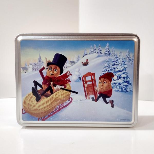 Vintage Planters Peanut Tin Storage Container