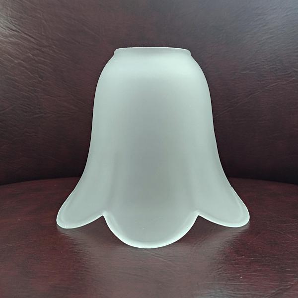 Vintage Frosted Glass Tulip Shaped Lamp Light Shade, Bell Flower Shaped Replacement Shade
