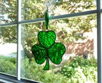 Shamrock Stained Glass Suncatcher