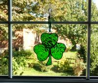 Shamrock Stained Glass Suncatcher