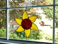 Stained Glass Sunflower Suncatcher