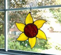 Stained Glass Sunflower Suncatcher