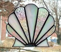 Stained Glass Clam Shell Suncatcher