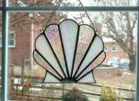 Stained Glass Clam Shell Suncatcher