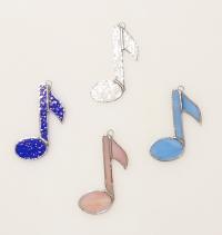 Stained Glass Music Note Suncatcher, Custom Colors Available