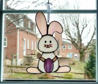 Easter Bunny Stained Glass Suncatcher