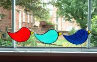 Stained Glass Standing Bird Suncatcher