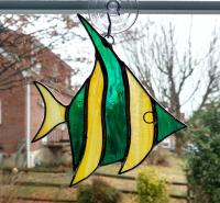 Stained Glass Angel Fish Suncatcher
