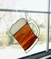 Beer Mug Stained Glass Suncatcher