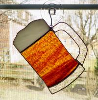 Beer Mug Stained Glass Suncatcher