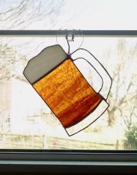 Beer Mug Stained Glass Suncatcher