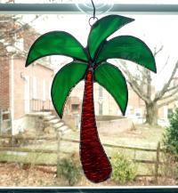 Palm Tree Stained Glass Suncatcher