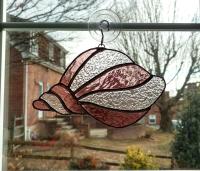 Sea Shell Stained Glass Suncatcher, Pink