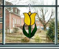 Stained Glass Tulip Suncatcher, Custom Colors Available