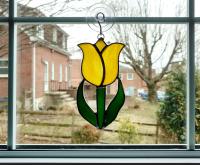 Stained Glass Tulip Suncatcher, Custom Colors Available