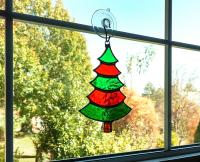 Stained Glass Christmas Tree Suncatcher / Ornament