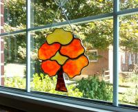 Fall Tree Stained Glass Suncatcher