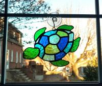 Stained Glass Turtle Suncatcher