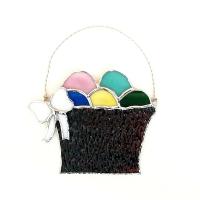 Stained Glass Easter Basket Suncatcher