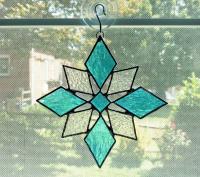 Snowflake Stained Glass Suncatcher