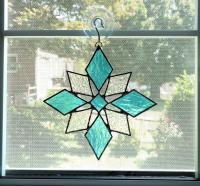 Snowflake Stained Glass Suncatcher