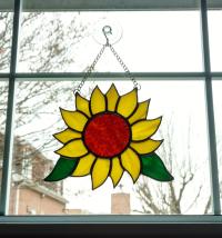 Stained Glass Sunflower Suncatcher