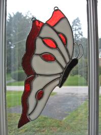 Monarch Butterfly Stained Glass Suncatcher
