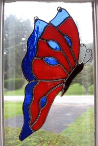 Monarch Butterfly Stained Glass Suncatcher