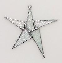 Iridescent Stained Glass Star Suncatcher, Custom Colors Available