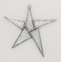 Iridescent Stained Glass Star Suncatcher, Custom Colors Available