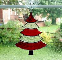 Stained Glass Christmas Tree Suncatcher / Ornament