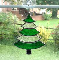 Stained Glass Christmas Tree Suncatcher / Ornament