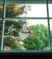 Iridescent Stained Glass Angel Suncatcher / Ornament