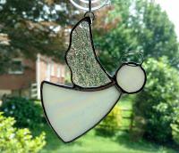 Iridescent Stained Glass Angel Suncatcher / Ornament