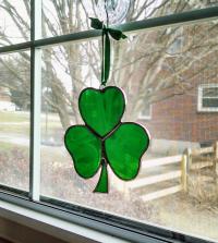 Shamrock Stained Glass Suncatcher